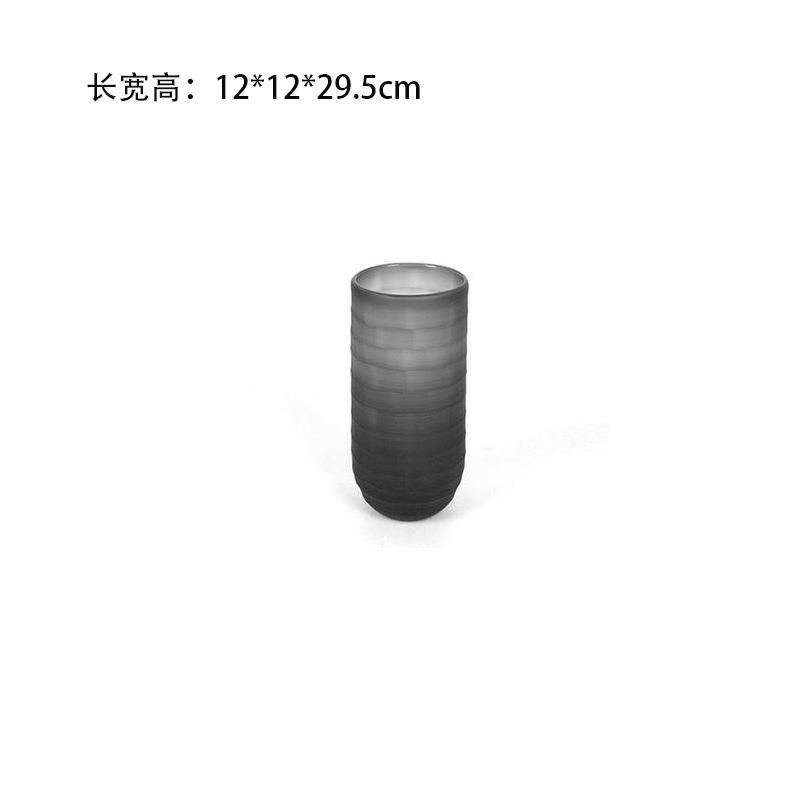 现代简约玻璃花瓶客厅茶几金属框架饰品样板房软装设计师搭配摆件