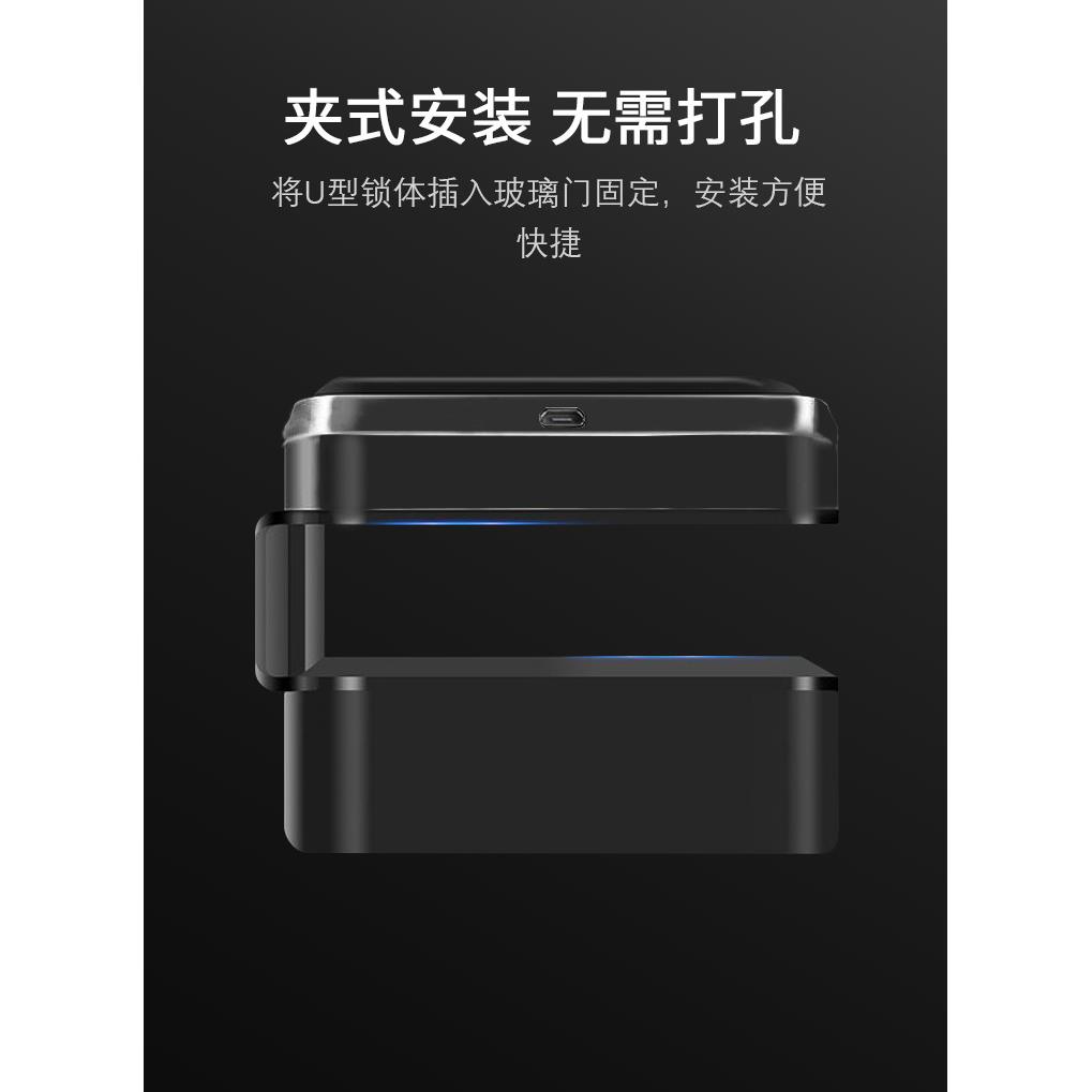 玻璃纹门指门全识自动密码锁推QY-1688-拉平推门刷卡APP半导体指