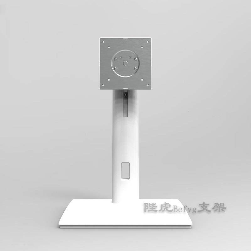 白色显示器支架铝合金通用电脑显示屏底座可升降旋转24 27 34寸