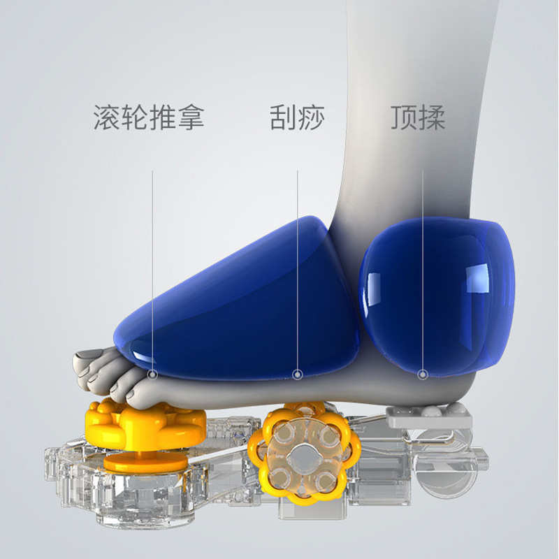 智能全自电动脚底足部揉捏加热气囊按摩仪器家用外贸美足宝足疗机