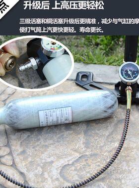 高压打气筒30mp40mpa手动老式新型超mp三级不锈钢充气泵汽瓶出口