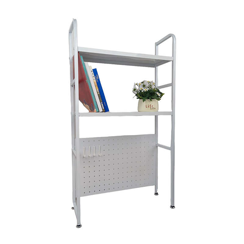 简易双层宿舍用桌面置物架家用电脑桌洞洞板书架金属桌子收纳架