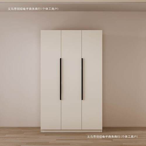 衣柜家用卧室简约现代小户型对开门衣橱出租屋用简易儿童储物柜子