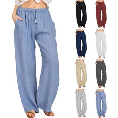 Cotton and linen women's yoga pants 棉麻女式瑜伽长裤