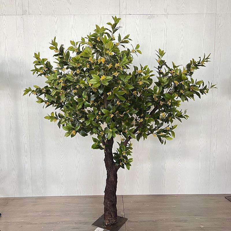 仿真桂花树人造桂花盆景落地花艺家居装饰造景绿植月桂四季桂假树