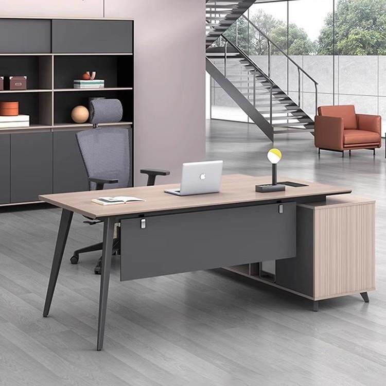 老板办公桌简约现代总裁桌经理主管桌单人办公桌椅组合高档大班台