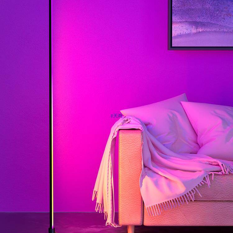 氛围灯直播房间装饰卧室情调电竞气氛紫色背景感补光落地灯