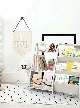 书架落地置物架儿玩童36129书柜子家用宝宝绘本储铁艺客多层具收