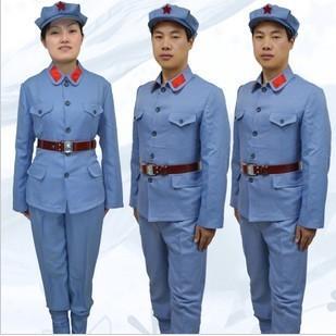 正品成人红军演出服合唱服装红歌和军唱服抗战时服装 八路军演红