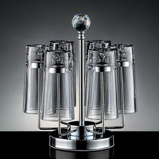 富士山玻璃杯家用水晶杯子家庭套装客厅耐高温茶杯水杯待客高级感