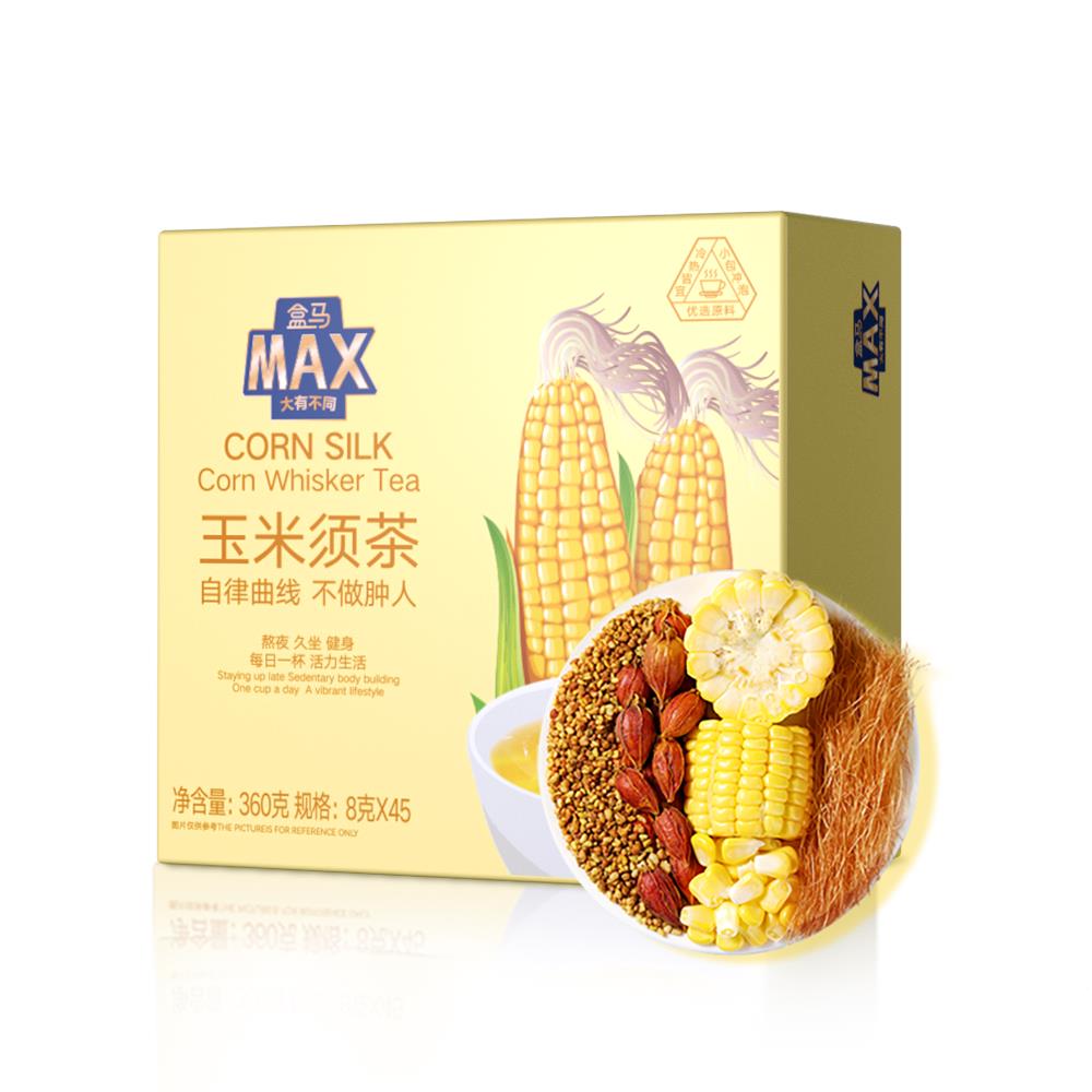 盒马MAX 玉米须茶 8g*45袋独立包装玉米须玉米粒荞麦栀子养生茶