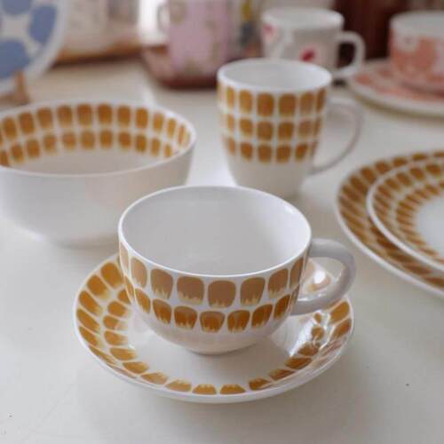 杂置社24小时北欧棕点点覆古陶瓷餐具马克杯咖啡杯碟牛排盘甜品碟