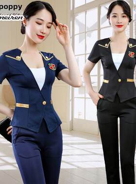 美容服装女性健康按摩足浴技师工作服美容师工作服套装夏季时尚优