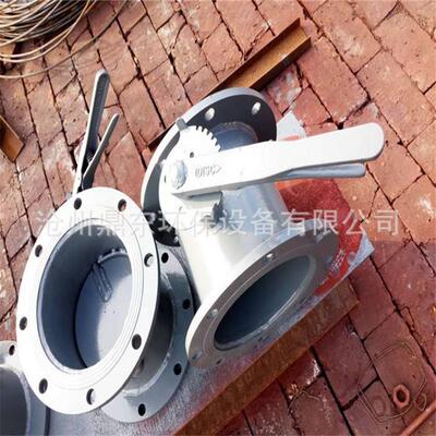 批量小口径DN300鸭嘴手动风门厂家直发圆口方口通风蝶阀