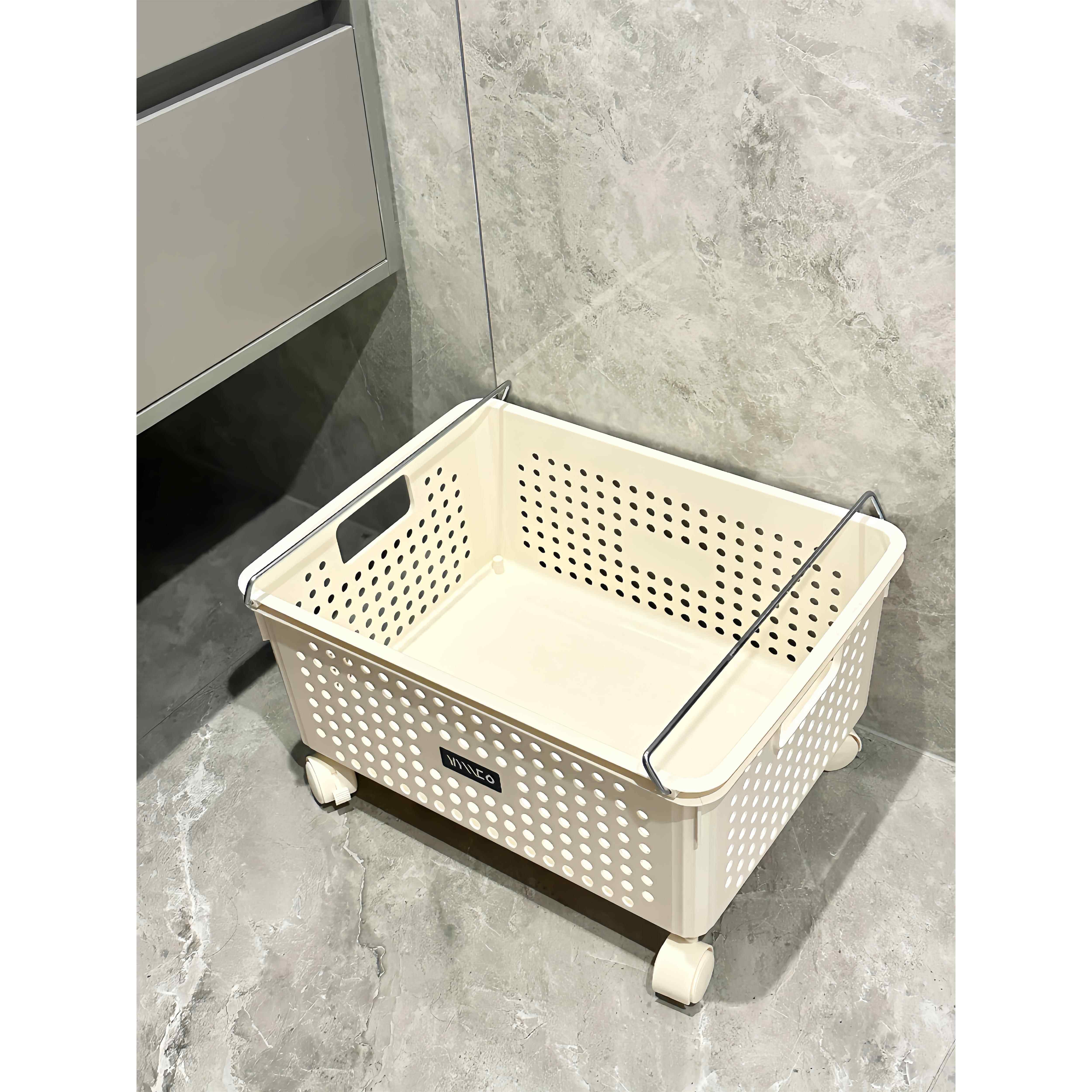 【浴室的100个快递】脏衣篮家用带轮移动收纳筐脏衣篓柜下脏衣篮,收纳整理,脏衣桶,淘宝优惠券,粉丝福利购,淘宝优惠卷