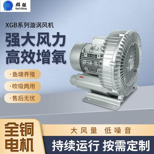 XGB高压旋涡风机鱼塘增氧旋涡气泵真空抽气泵工业吹吸两用鼓风机