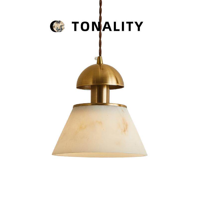 法式中古风吧台灯仿云石吊灯卧室床头吊灯轻奢简约玄关入户吊线灯