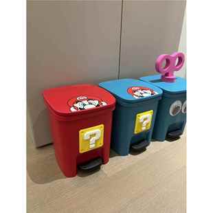 玛利欧垃圾桶客厅落地摆件卧室儿童房间布置装 饰品房屋改造小物件