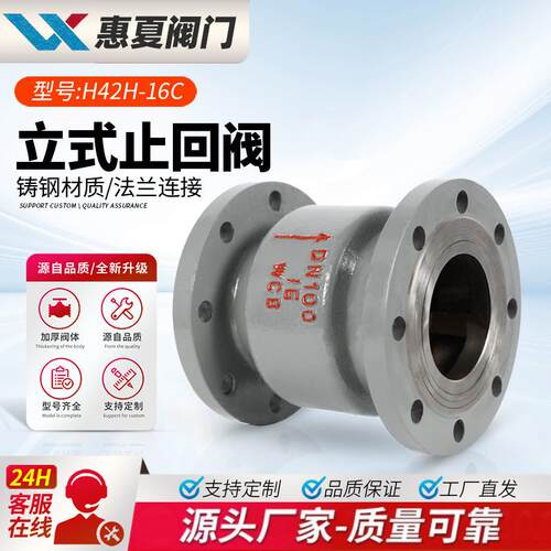 上海H42H/W-16C/P铸钢法兰立式止回阀高压高温蒸汽不锈钢04