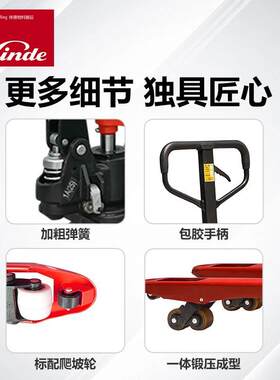 林德2吨2.5吨3吨手推地牛手动叉车手动液压搬运车手动叉车M20-30