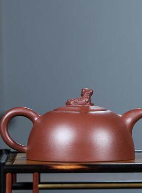 宜兴原矿紫泥全手工紫砂壶一件起批 虎虎生威茶壶家用茶具