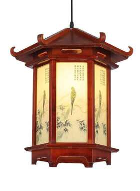 中式仿古宫灯阳台走廊火锅饭店灯笼灯户外印字广告餐饮装饰小吊灯