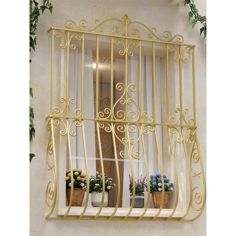 需定制法式别墅防护栏欧式户外铁艺防盗窗儿童防护窗铝合金防盗网