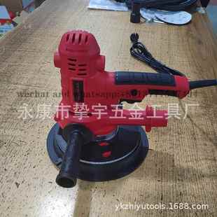 手持式 吸面打磨机抛光IIL纸砂机墙自面无墙尘腻子机带双灯带180mm