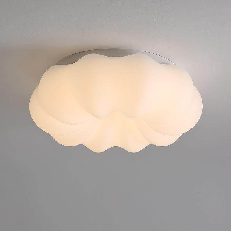 北欧白色云朵吊灯创意全光谱客厅卧室儿童南瓜灯具柿子灯吸顶灯