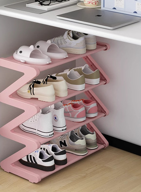 简易鞋架学生宿舍出租房收纳用门口多层简易小窄桌下省空间鞋柜
