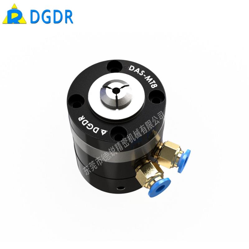 DGDR迷你夹气动夹头DAS-M8前推式不旋转卡盘工T装具车床送料