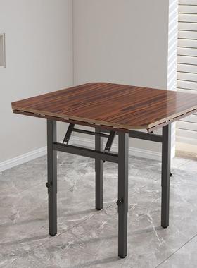 折方叠桌大圆桌桌矮餐桌小户型家用吃饭桌子桌ERN多能功地桌升降