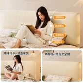 桐语特复古中古风超双薄床头可调节主实木床秋韵实木雪尼布尔艺人