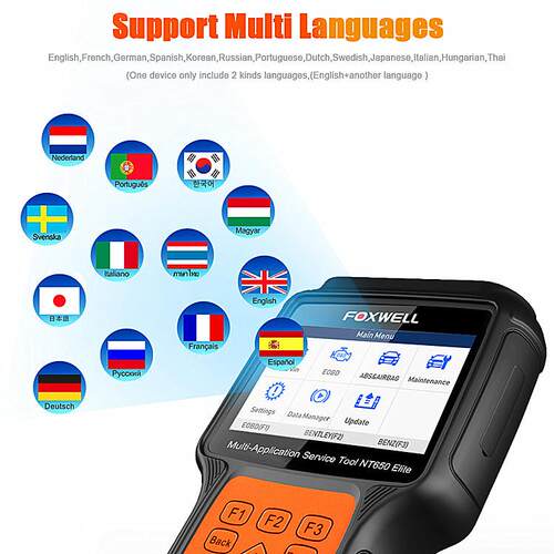 FOXWELL NT650 elite OBD2 Automotive ScannerABS SRS DPF保养仪