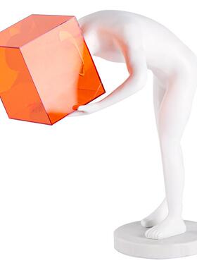 简约思想囚笼人物抽象摆件样板房售楼处客厅家居桌面艺术软装饰品