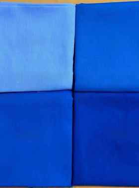 蓝色的确良纯白涤棉布料彩色TC扎染手工布窗帘布衬衣烫台画布面料