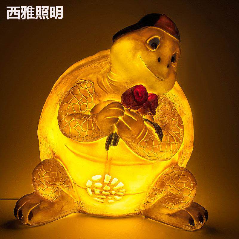 太阳能仿真发光动物灯情人龟灯玻璃钢草坪灯户外景观亮化装饰灯