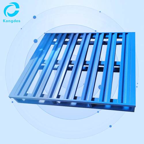 金属托盘仓库物流铁托盘大型叉车铁托盘周转两面进防潮板厂