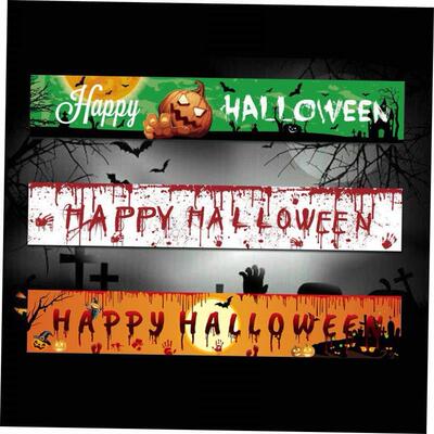 Latest Halloween Banner Backdrop Happy Halloween Decoration