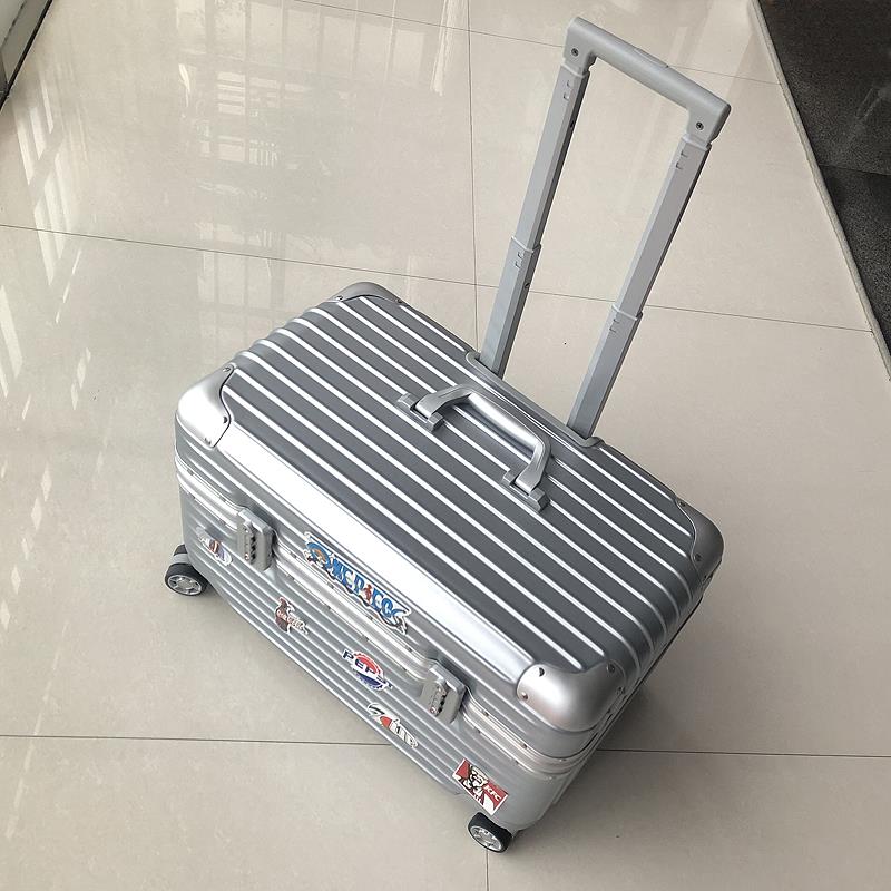 新款18箱寸上翻盖铝框拉杆箱万向轮17超轻小型李女行摄箱影旅行男