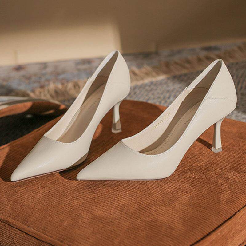 Cozyroom法式轻奢~尖头高跟鞋女细跟气质女神范工作鞋女黑色单鞋