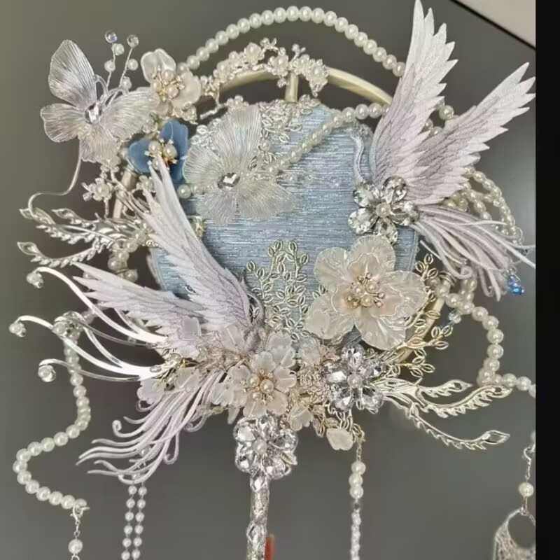 《流光》团扇新娘结婚喜扇材料包diy重工婚礼秀禾结婚手工古风,居家日用,扇子,淘宝优惠券,粉丝福利购,淘宝优惠卷