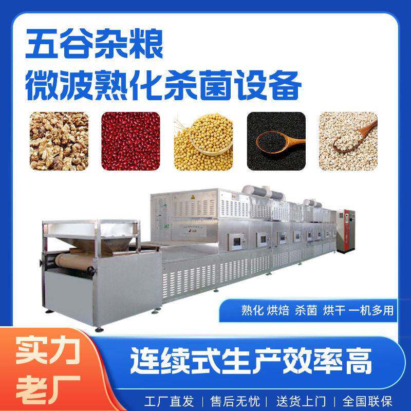 青稞米燕麦米微波熟化杀菌机隧道式五谷杂粮低温杀菌烘焙机