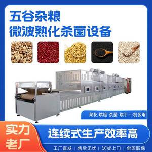 青稞米燕麦米微波熟化杀菌机隧道式五谷杂粮低温杀菌烘焙机