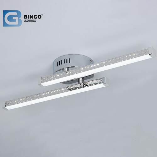 简约家用LED镂空长条灯创意异型波浪形灯卧室餐厅书房吸顶灯