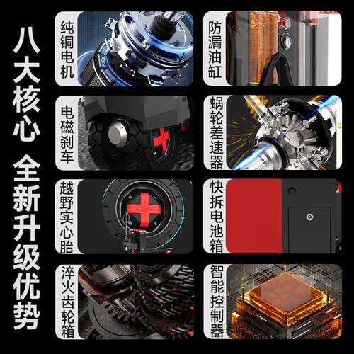 电动搬运车铅酸锂电两吨3吨550/685越野爬坡地牛半全电动搬运叉车