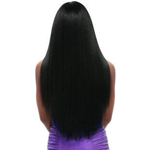 女 直销新款 假发女亚马逊新款 欧美假发 多色中长直头发化纤头 wig