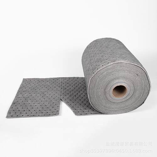 工业吸油棉厂家直销灰色吸液卷万用型吸附棉卷可带线实验室化工用