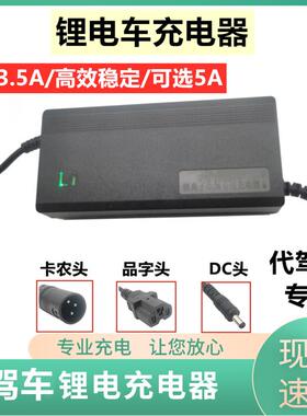 48V代驾车载充电器 1314串代驾车锂电池充电器54.6V58.8v3.5A5A快
