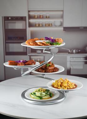 采购产品碟架，阶梯式冷碟架，酒店桌面碟架，碟器，转盘碟架，冷